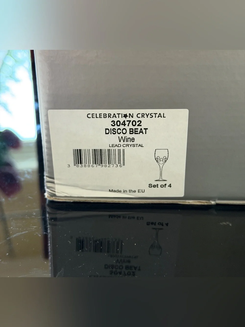 Rogaska Celebration Crystal Disco Beat Crystal Wine Glasses Set of 4 – Mint!!!